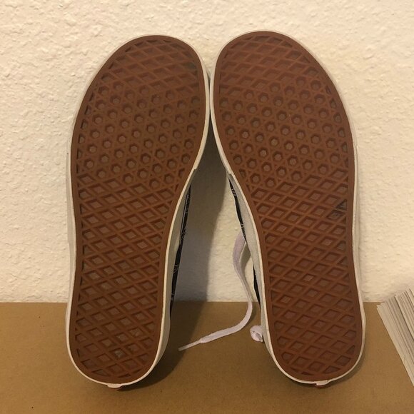 VANS OFF THE WALL Sneakers W8/M6.5 Black Thank You Floral Print Unisex - Picture 5 of 10